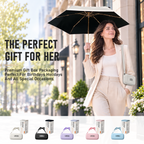 LASILI F7 MINI UPF 50+ Travel Umbrella with UV Protection, Sun & Rain