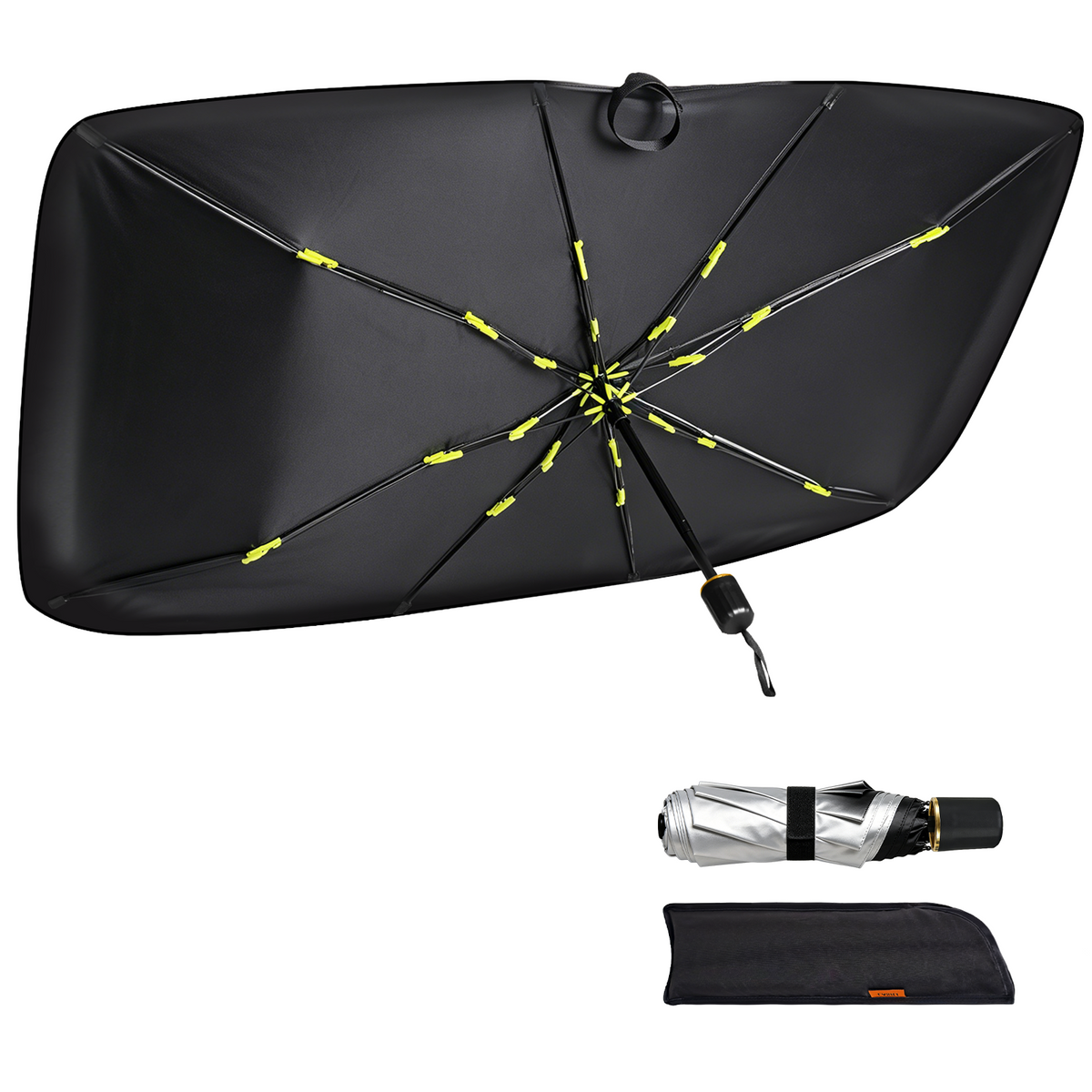 LASILI Car Windshield Sun Shade Umbrella Blocks UV Heat & Protects Interior