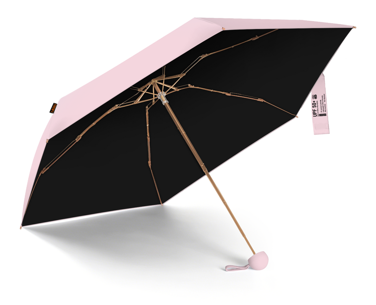 LASILI F3 MINI Travel Umbrella with UV Protection, Sun & Rain, 39" Arc