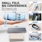 LASILI F3 MINI Travel Umbrella with UV Protection, Sun & Rain, 39" Arc
