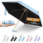 LASILI F3 MINI Travel Umbrella with UV Protection, Sun & Rain, 39" Arc