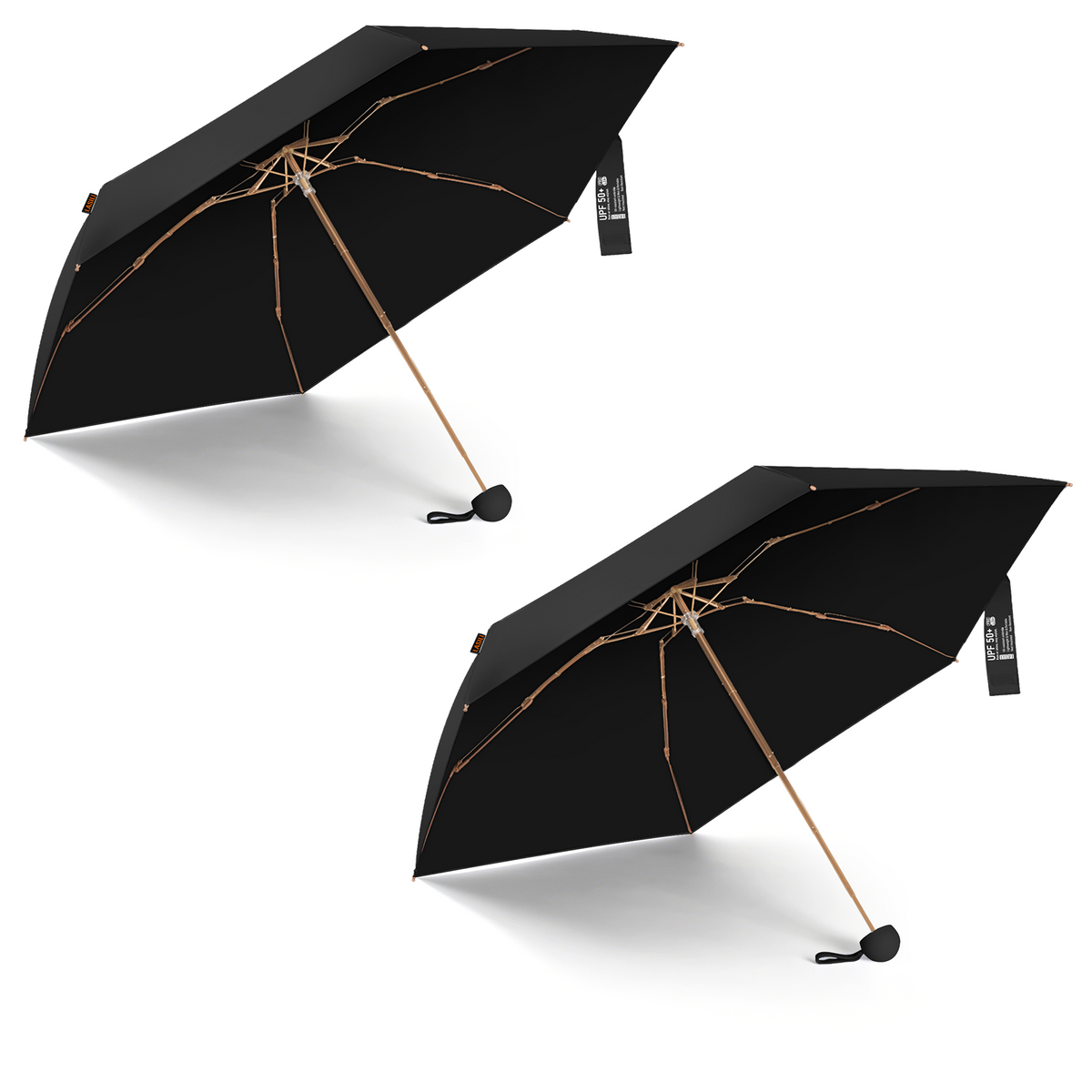 LASILI F3 MINI Travel Umbrella with UV Protection, Sun & Rain, 39" Arc