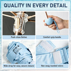 LASILI F3 MINI Travel Umbrella with UV Protection, Sun & Rain, 39" Arc