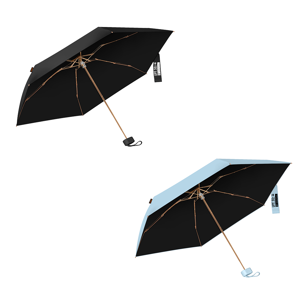 LASILI F7 MINI UPF 50+ Travel Umbrella with UV Protection, Sun & Rain