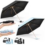 LASILI F7 MINI UPF 50+ Travel Umbrella with UV Protection, Sun & Rain