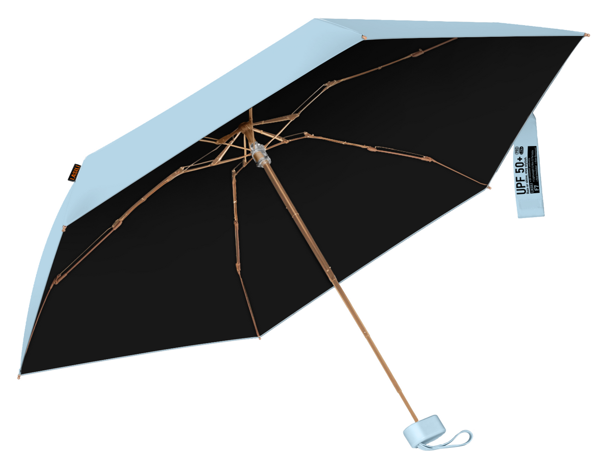LASILI F7 MINI UPF 50+ Travel Umbrella with UV Protection, Sun & Rain