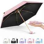 LASILI F7 MINI UPF 50+ Travel Umbrella with UV Protection, Sun & Rain
