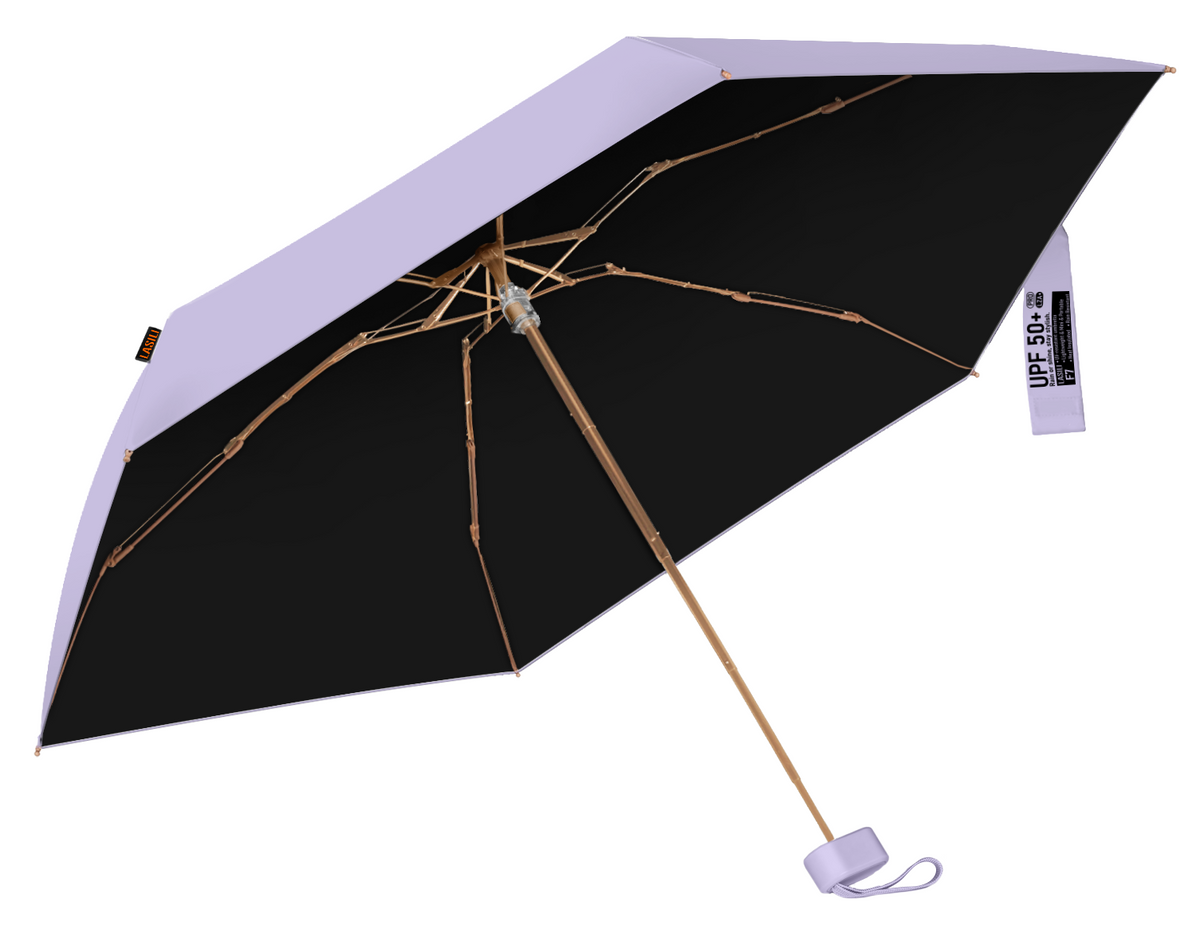 LASILI F7 MINI UPF 50+ Travel Umbrella with UV Protection, Sun & Rain
