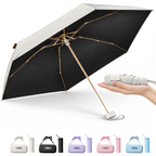 LASILI F7 MINI UPF 50+ Travel Umbrella with UV Protection, Sun & Rain